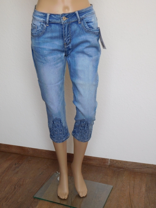 Damen Stretch Hose Röhre Jeans - Look Skinny 